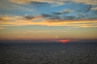 Sunset on Voyager of the Seas in the Baltic Sea