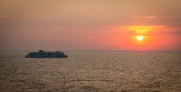 Sunset on Voyager of the Seas in the Baltic Sea