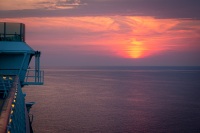 Sunset on Voyager of the Seas in the Baltic Sea