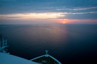 Sunset on Voyager of the Seas in the Baltic Sea