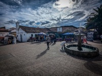 Plazoleta Chorro de Quevedo in La Candelaria in Bogota