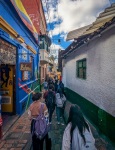 Calle del Embudo/Funnel Street in La Candelaria in Bogota