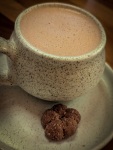 Hot chocolate at breakfast at Click-Clack hotel in Bogota