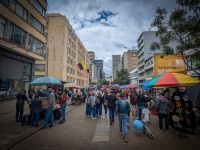 Along Calle Real/Carrera 7 in Bogota
