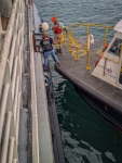 Pilot boarding on the Panama Canal