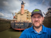 Paul at Pedro Miguel Locks on the Panama Canal