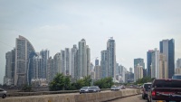 Driving into Panama City