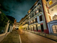 In Casco Viejo Panama City at night
