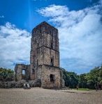 Cathedral and Plaza Mayor in Panama Viejo