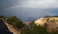 Rainbow over the canyon