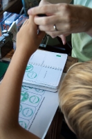 Kyle stamping his Natl Park Passport