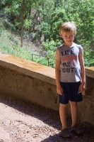 Kyle getting wet at Weeping Rock