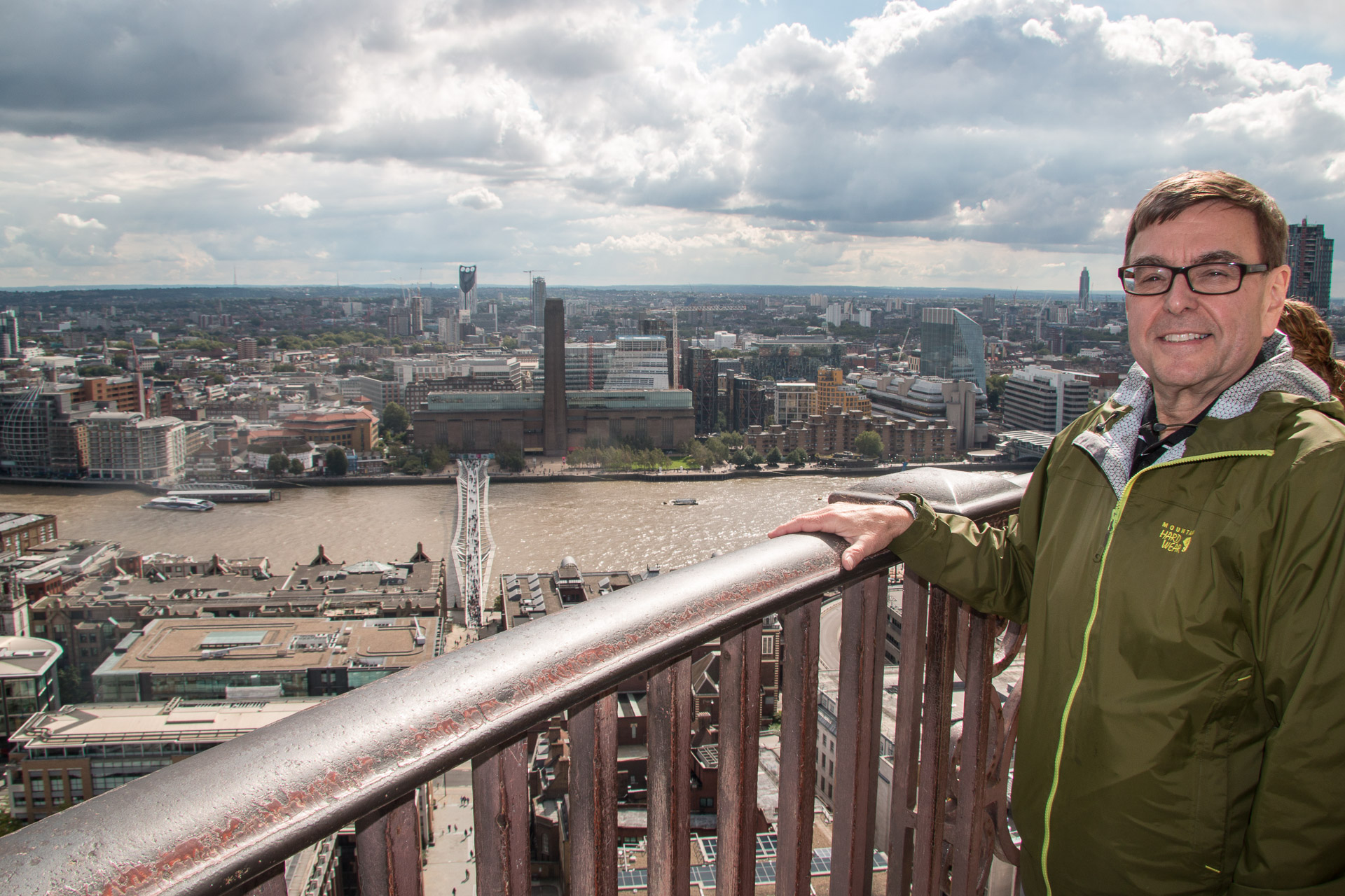 Paul at the Golden Galltery at the top of cupola of St. Paul's Cathedral in London
