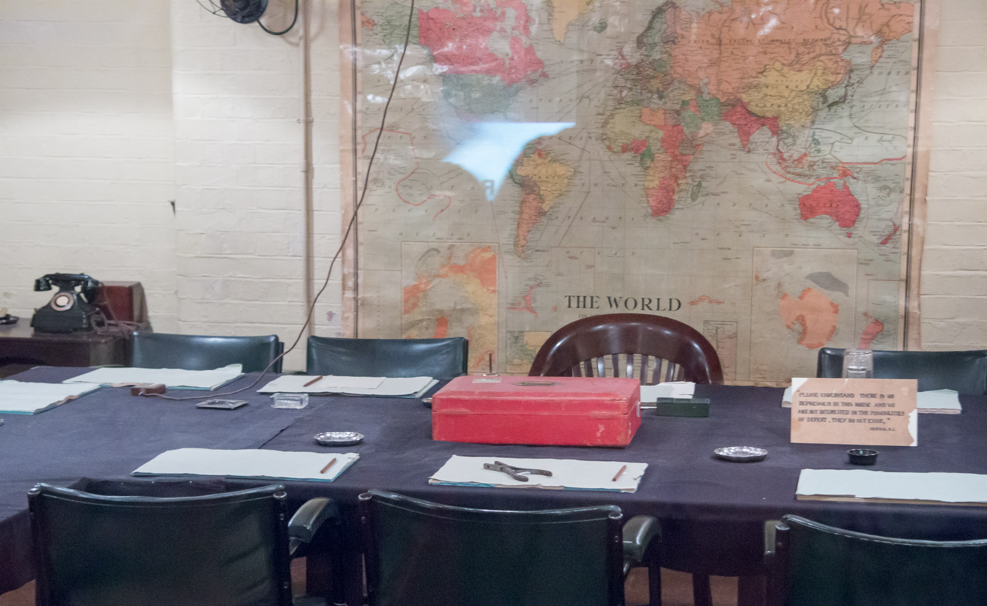 War Cabinet room at the Churchill War Rooms in London