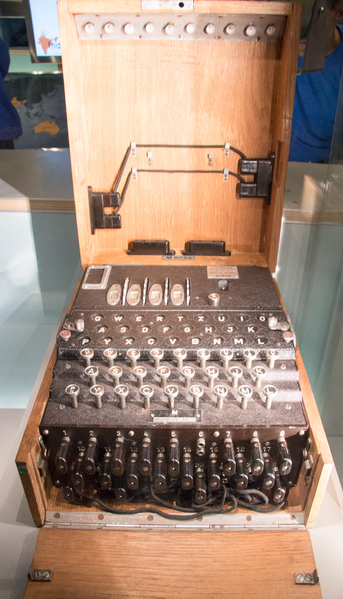 Enigma machine in the Churchill Museum at the Churchill War Rooms in London