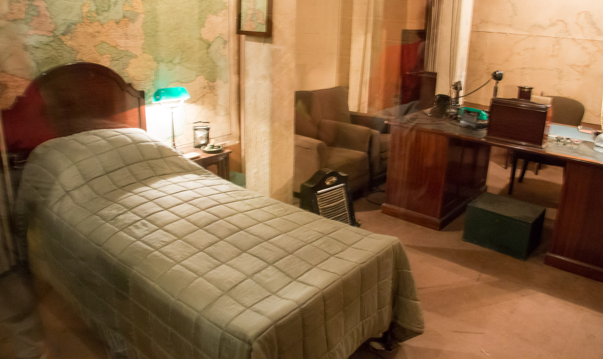 Churchill's bedroom at the Churchill War Rooms in London