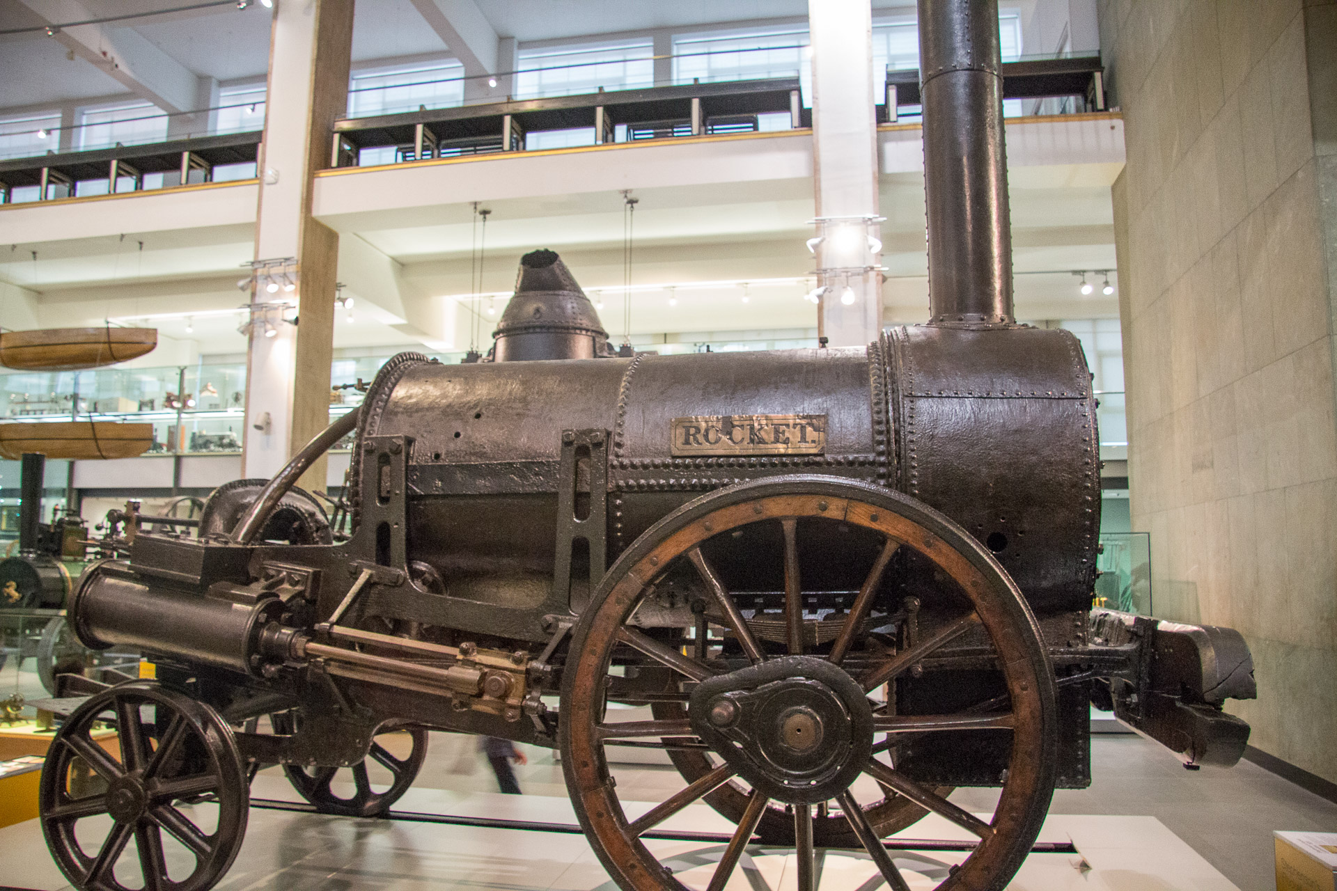 Stephenson's Rocket Locomotive at the Science Museum in London