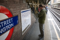 Peter at Kensington High Street Tube stop in London