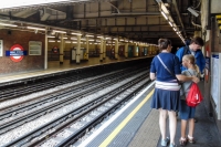 Paul, Suzanne, and Kyle at Kensington High Street Tube stop in London