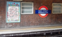 Kensington High Street Tube stop in London