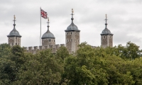 Tower of London while cruising down the Thames in London