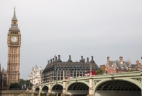 Big Ben and Westminster Bridge in London