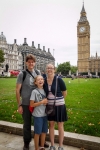 Paul, Kyle, and Suzanne and Big Ben in London