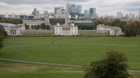 Old Royal Naval College from Royal Observatory in Greenwich