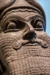 Assyrian Winged Lion head at the British Museum in London