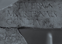 Roman sign at the Museum of London