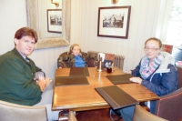 Paul, Kyle and Suzanne at Saracens Head pub in Beddgelert