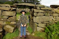 Kyle at Gelert's grave in Beddgelert