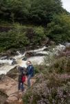 Kyle and Suzanne hiking along the Aberglaslyn Gorge