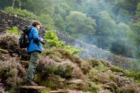Paul hiking along the Aberglaslyn Gorge