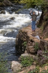 Kyle hiking along the Aberglaslyn Gorge