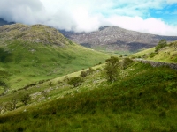 View of Snowdon Horseshoe from near Nant Gwynant