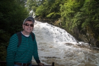Peter at Swallow Falls in Betws-y-Coed