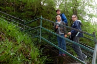 Paul, Kyle, and Suzanne at Swallow Falls in Betws-y-Coed
