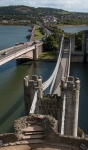 View of Telford Suspension Bridge from Conwy Caslte