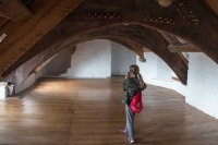 Kyle in Attic at Plas Mawr in Conwy