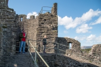 Peter and Kyle along Town Walls in Conwy