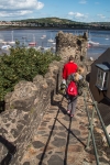 Kyle and Peter along Town Walls in Conwy