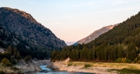 Snake River around the Flying Saddle Resort in Alpine, Wyoming