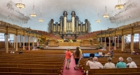 Inside Morman Tabernacle in Salt Lake City