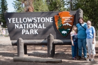 Kyle, Paul, and Suzanne at the Yellowstone NP enteance sign