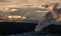 Old Faithful Geyser in Yellowstone