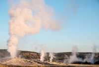 Old Faithful Geyser in Yellowstone