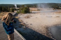 Kyle at Upper Geyser Basin in Yellowstone