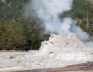 Castle Geyser in Upper Geyser Basin in Yellowstone