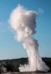 Old Faithful Geyser from Upper Geyser Basin in Yellowstone